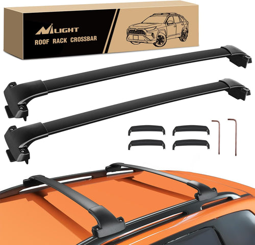Nilight Roof Rack Cross Bars Fit for Subaru Crosstrek 2018-2023 & Impreza 2017 18 19 20 21 22 2023 Aluminum Rails Crossbars with Rubber Pad for Rooftop Cargo Carrier Kayak (Only Fit Raised Side Rails)