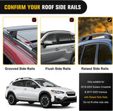 Nilight Roof Rack Cross Bars Fit for Subaru Crosstrek 2018-2023 & Impreza 2017 18 19 20 21 22 2023 Aluminum Rails Crossbars with Rubber Pad for Rooftop Cargo Carrier Kayak (Only Fit Raised Side Rails), view 4