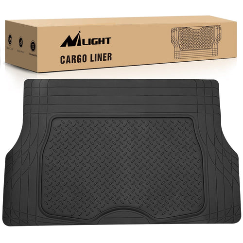 Nilight 50X31 Inch Rubber Cargo Mats Universal Trim to fit Most Vehicles