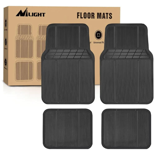 Nilight Rubber Floor Mats For Cars Trucks SUVs Universal Trim to Fit (25% OFF Final Checkout)