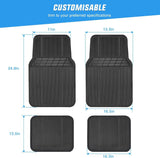 Nilight Rubber Floor Mats For Cars Trucks SUVs Universal Trim to Fit, view 6