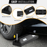 Nilight Rubber Parking Curbs 2 Pack - Heavy Duty 22 Inch Garage Wheel Stops Parking aid Block for Driveway & Parking Lot, Black, view 3
