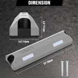 Nilight Rubber Parking Curbs 2 Pack - Heavy Duty 22 Inch Garage Wheel Stops Parking aid Block for Driveway & Parking Lot, Gray, view 4