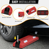 Nilight Rubber Parking Curbs 2 Pack - Heavy Duty 22 Inch Garage Wheel Stops Parking aid Block for Driveway & Parking Lot, Red, view 3