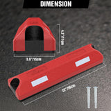 Nilight Rubber Parking Curbs 2 Pack - Heavy Duty 22 Inch Garage Wheel Stops Parking aid Block for Driveway & Parking Lot, Red, view 4