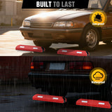 Nilight Rubber Parking Curbs 2 Pack - Heavy Duty 22 Inch Garage Wheel Stops Parking aid Block for Driveway & Parking Lot, Red, view 6