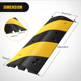 Nilight Rubber Speed Bump, 39.3Inch Heavy Duty 2 Channel Cable Protector Speed Humps for Garage Gravel Roads Asphalt Concrete, 19000 lbs Load Capacity, 2-Pack, view 5