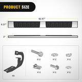 Nilight Running Boards for 2004 2005 2006 2007 2008 2009 2010 2011 2012 2013 2014 Ford F-150 Crew Cab 4 Full Size Doors 6 Inch Stainless Steel Bolt-on Side Step Nerf Bars Silver, view 2