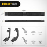 Nilight Running Boards for 2005-2023 Toyota Tacoma Double Cab 4 Full Size Doors 6 Inch Side Step Nerf Bars Black, view 2