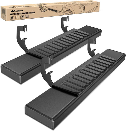 Nilight Running Boards for 2019-2026 Chevy Silverado GMC Sierra 1500, 2500, 3500 Regular Standard Single Cab 6 Inch Side Step Nerf Bars Black
