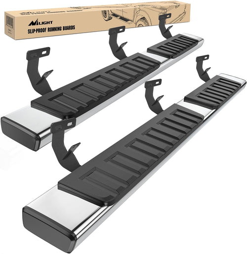 Nilight Running Boards for 2009-2018 Dodge Ram 1500 Quad Cab 2019-2024 ram 1500 Classic Body Quad Cab 2010-2024 Dodge ram 2500 3500 6 Inch Side Step Nerf Bars Stainless Stee