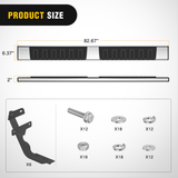 Nilight Running Boards for 2015 2016 2017 2018 2019 2020 2021 2022 2023 2024 2025 Ford F-150 SuperCrew Cab 2017 2018 2019 2020 2021 2022 2023 2024 2025 Ford F250 F350 Super Duty Crew Cab 6 Inch Stainless Steel Bolt-on Side Step Nerf Bars, view 3