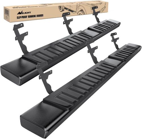 Nilight Running Boards for 2015-2026 Ford F150 Quad Cab 2 Full-Size Door & 2 Half-Size Door 6 Inch Side Step Nerf Bars Stainless Steel Black