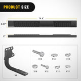Nilight Running Boards for 2019-2026 Dodge Ram 1500 Quad/Extended Cab New Body Style 6 Inch Side Step Nerf Bars Stainless Steel Black, view 2