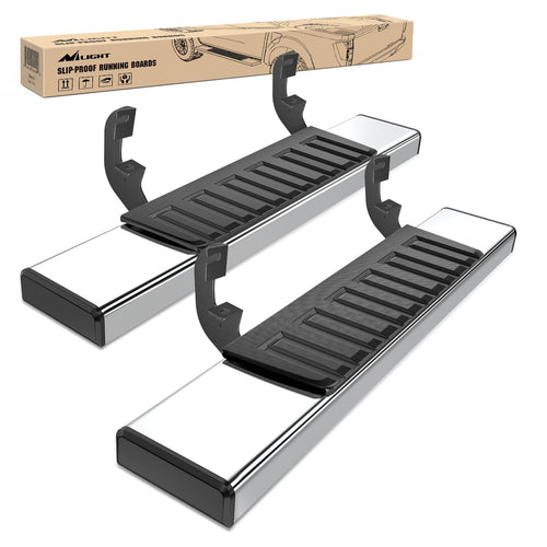 Nilight Running Boards for 2019-2026 Chevy Silverado GMC Sierra 1500 2500 3500 Regular Standard Single Cab 6 Inch Side Step Nerf Bars Stainless Steel