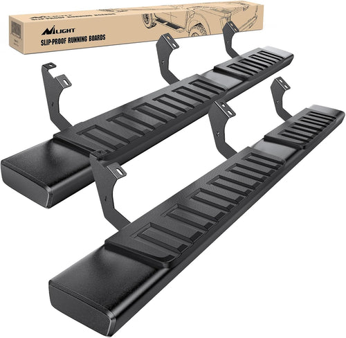 Nilight Running Boards for Toyota Tacoma 2005-2023 Double Cab | for 2 Full-Size Door & 2 Half-Size Door 6 Inch Side Step Nerf Bars Stainless Steel Black