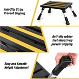 Nilight RV Black Folding Aluminum 4 Levels Adjustable Height Portable Platform Step, view 3