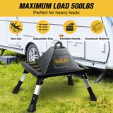 Nilight RV Black Folding Aluminum 4 Levels Adjustable Height Portable Platform Step, view 4