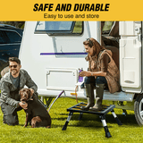 Nilight RV Black Folding Aluminum 4 Levels Adjustable Height Portable Platform Step, view 6