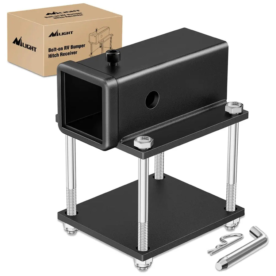 Nilight RV Bumper Hitch Receiver Fits 4-4.5 inches Bumper Beams
