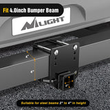 Nilight RV Bumper Hitch Receiver, Height Adjustable Trailer Hitch Adapter, 2 Inch Receiver for RV Bumper, Heavy Duty Steel RV Hitch for Cargo Carrier Bike Rack Trailer Towing Ball Mounts, view 3