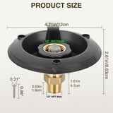 Nilight RV City Water Inlet with Check Valve 1/2Inch NPT Male to 3/4Inch GHT Female Brass City Water Fill Inlet Flange Connection Fittings for RV Camper Trailer Marine Hose Water Inlet Connector Replacement, view 2