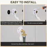 Nilight RV City Water Inlet with Check Valve & 90 Degree Hose Elbow 1/2Inch NPT Male to 3/4Inch GHT Female City Water Fill Inlet Flange Connection Fittings Connector Replacement for RV Camper Trailer Marine, view 6