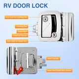 Nilight RV Door Lock Replacement with Paddle Deadbolt 100% Zinc Alloy Entry Locks Handle Latch 4 Keys Heavy Duty Enclosed Camping Locking Kit Fits RVs Campers Travel Trailers Horse Cargo Haulers, view 2