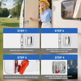 Nilight RV Door Lock Replacement with Paddle Deadbolt 100% Zinc Alloy Entry Locks Handle Latch 4 Keys Heavy Duty Enclosed Camping Locking Kit Fits RVs Campers Travel Trailers Horse Cargo Haulers, view 6