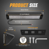 Nilight RV Exterior Light 13 Inch Amber Beam Porch Lights Black Aluminum, view 2
