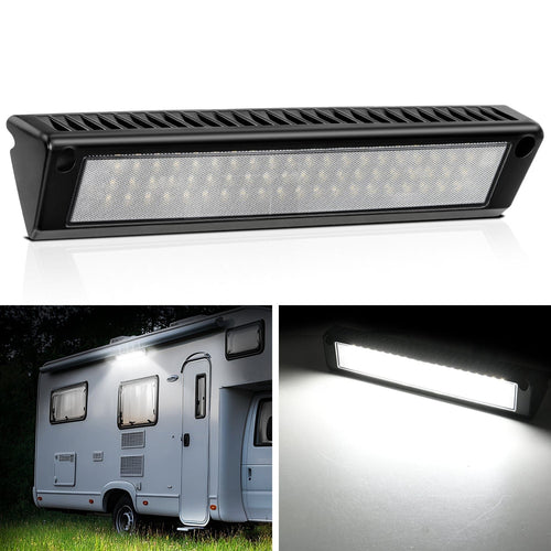 Nilight RV Exterior Light 13 Inch White Beam Porch Lights Black Aluminum
