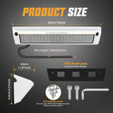 Nilight RV Exterior Light 13 Inch White Beam Porch Lights White Aluminum, view 2