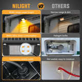 Nilight RV Exterior Light 2PCS 5 Inch Amber Beam Porch Lights Black Aluminum, view 4