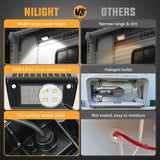 Nilight RV Exterior Light 2PCS 5 Inch White Beam Porch Lights Black Aluminum, view 4