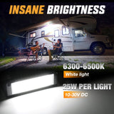 Nilight RV Exterior Light 2PCS 9 Inch White Beam Porch Lights Black Aluminum, view 3