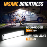 Nilight RV Exterior Light 2PCS 9 Inch White Beam Porch Lights White Aluminum, view 3