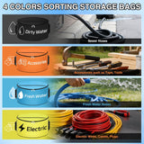 Nilight RV Hose Storage Bag 4 Pack Waterproof with Dual Zipper Closure, Handle & Straps RV Sewer Hose Storage and Organization for Sewer, Fresh Water Hoses Electrical Cords Camper Tools Accessories, view 3