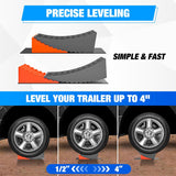 Nilight RV Leveler - 2 Pack Camper Leveling Blocks Ramp Support Dual Axles, Up to 35,000lbs, Fast RV Accessories Leveling System for Travel Trailer, Motorhome - Orange, view 4