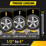 Nilight RV Levelers 2 Pack, Curved Camper Leveler with Chocks, Up to 35,000lbs | 1/2 Inch–4 Inch Leveling, Campers / Trailers / Motorhomes, Portable, Helping make RV leveling faster and easier, view 5