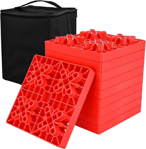Nilight RV Leveling Blocks 10 Pack Interlocking Design Stabilizer Block Customizable Height with Carrying Bag for Rv Camper Travel Trailer
