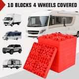 Nilight RV Leveling Blocks 10 Pack Interlocking Design Stabilizer Block Customizable Height with Carrying Bag for Rv Camper Travel Trailer, view 2