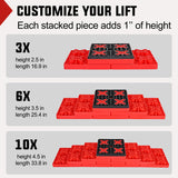 Nilight RV Leveling Blocks 12 Pack Interlocking Design Stabilizer Block Anti-Slip Rubber Covers Customizable Height with Carrying Bag for Rv Camper Travel Trailer, view 4