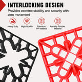 Nilight RV Leveling Blocks 12 Pack Interlocking Design Stabilizer Block Anti-Slip Rubber Covers Customizable Height with Carrying Bag for Rv Camper Travel Trailer, view 6