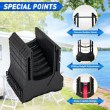 Nilight RV Sewer Hose Support 10Ft, Telescoping Design Avoid Obstacles and Height Adjustable for Camper Drainage, Easy to Set Up, Stable Deep U Shape Cradles Secure with Strap and Rubber Bands, Black, view 3