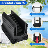 Nilight RV Sewer Hose Support 15Ft, Telescoping Design Avoid Obstacles and Height Adjustable for Camper Drainage, Easy to Set Up, Stable Deep U Shape Cradles Secure with Strap and Rubber Bands, Black, view 3