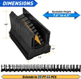 Nilight RV Sewer Hose Support 20Ft, Telescoping Design Avoid Obstacles and Height Adjustable for Camper Drainage, Easy to Set Up, Stable Deep U Shape Cradles Secure with Strap and Rubber Bands, Black, view 2