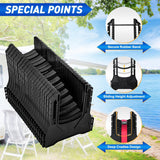 Nilight RV Sewer Hose Support 20Ft, Telescoping Design Avoid Obstacles and Height Adjustable for Camper Drainage, Easy to Set Up, Stable Deep U Shape Cradles Secure with Strap and Rubber Bands, Black, view 3