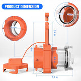 Nilight RV Sewer Valve, Camper Black Tank Gate Valve with 4 Bayonet Prongs Clear Adapter Leakproof Cap Double Odor-Tight Sealing Ring Twist On Waste Valve for RV Sewer Hose Fittings Replacement Orange, view 2