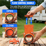 Nilight RV Sewer Valve, Camper Black Tank Gate Valve with 4 Bayonet Prongs Clear Adapter Leakproof Cap Double Odor-Tight Sealing Ring Twist On Waste Valve for RV Sewer Hose Fittings Replacement Orange, view 5