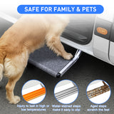 RV Step Covers 1 Pack 18 inch, Fits 8-11Inch Deep Camper Steps Adjustable Wrap Around RV Step Rug with Spring Works on Electrical & Manual RV Stairs Carpet for Camper Trailers Steps Outside, Gray Visit the Nilight Store, view 5